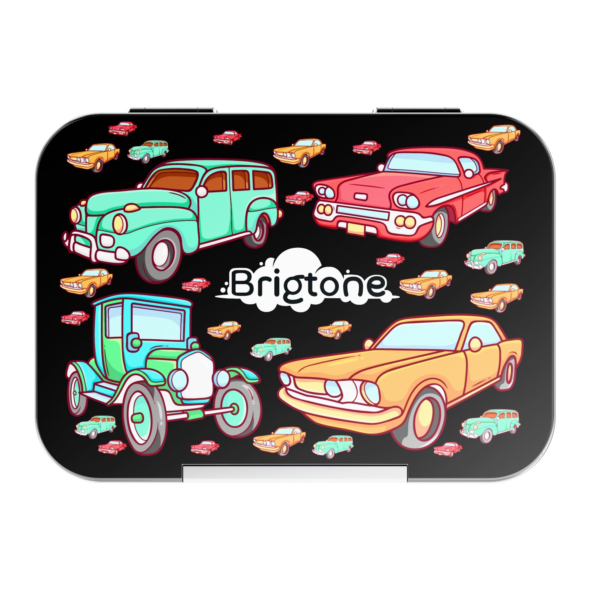 Vintage Racer Bento Lunchbox  – Midnight Asphalt Black – 6 Compartments