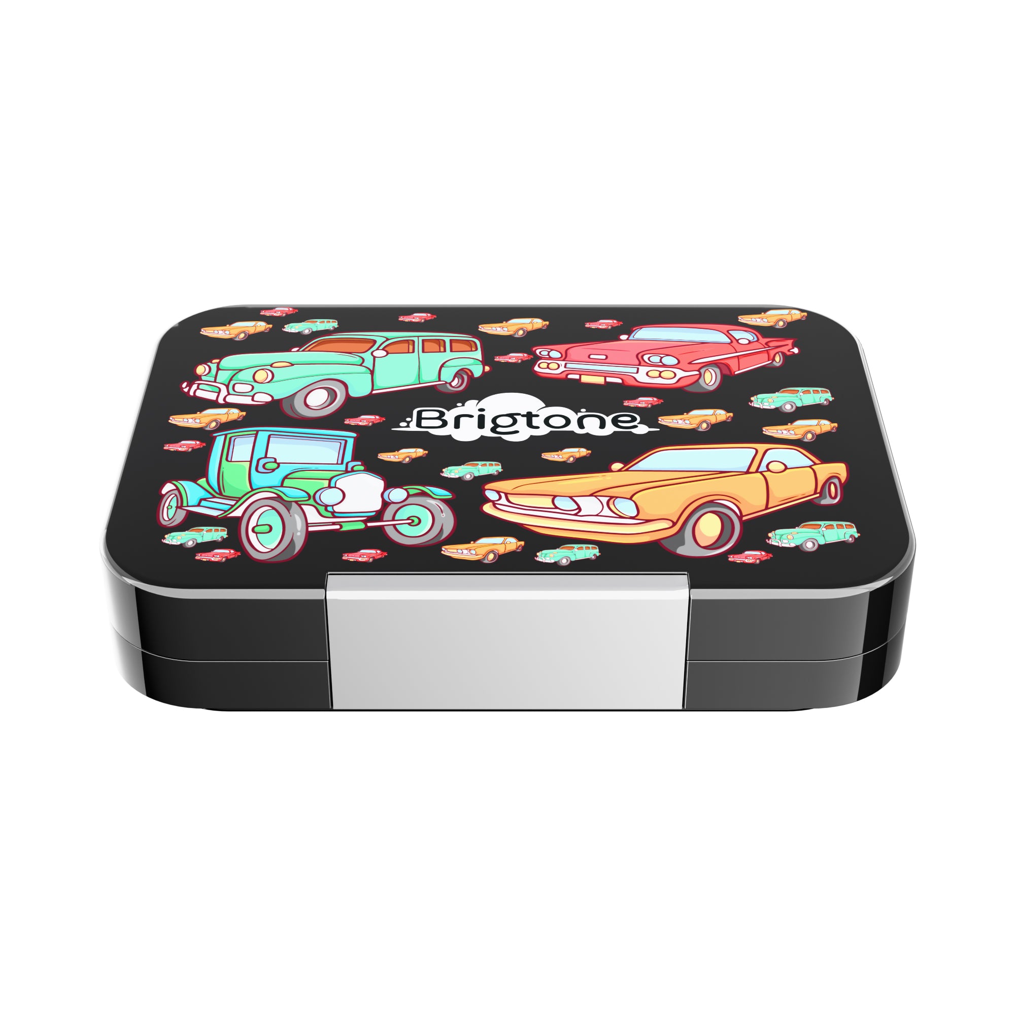 Vintage Racer Bento Lunchbox  – Midnight Asphalt Black – 6 Compartments