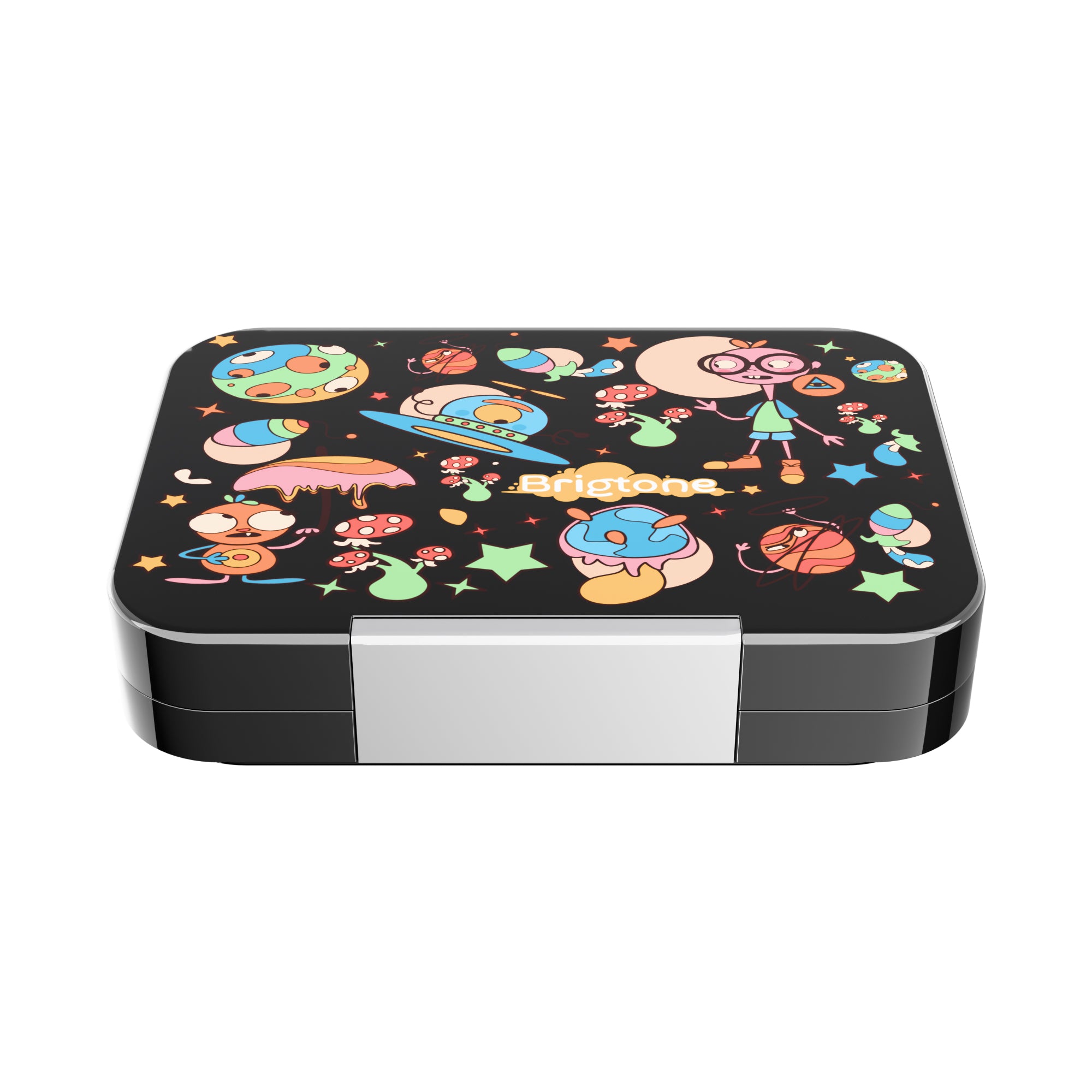 Alien Quest Bento Lunchbox – Extraterrestrial Black – 6 Compartments