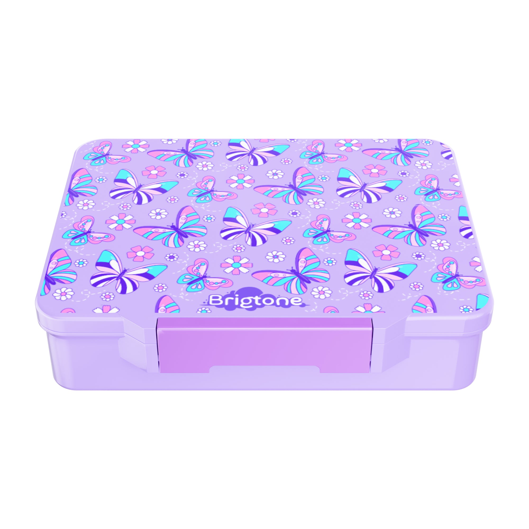 Butterfly Wishes Bento Lunchbox – Little Girl Purple – 6 Compartments