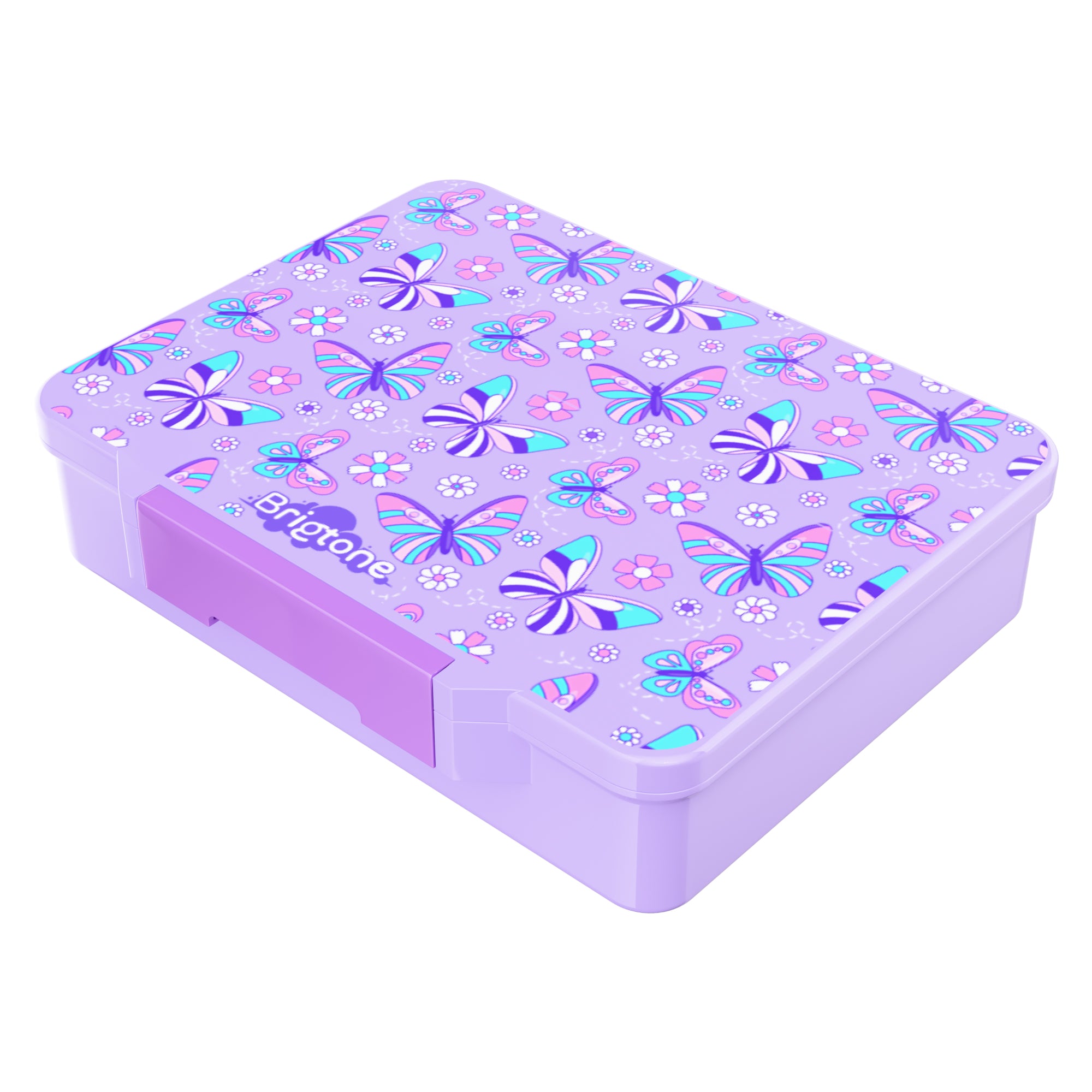 Butterfly Wishes Bento Lunchbox – Little Girl Purple – 6 Compartments