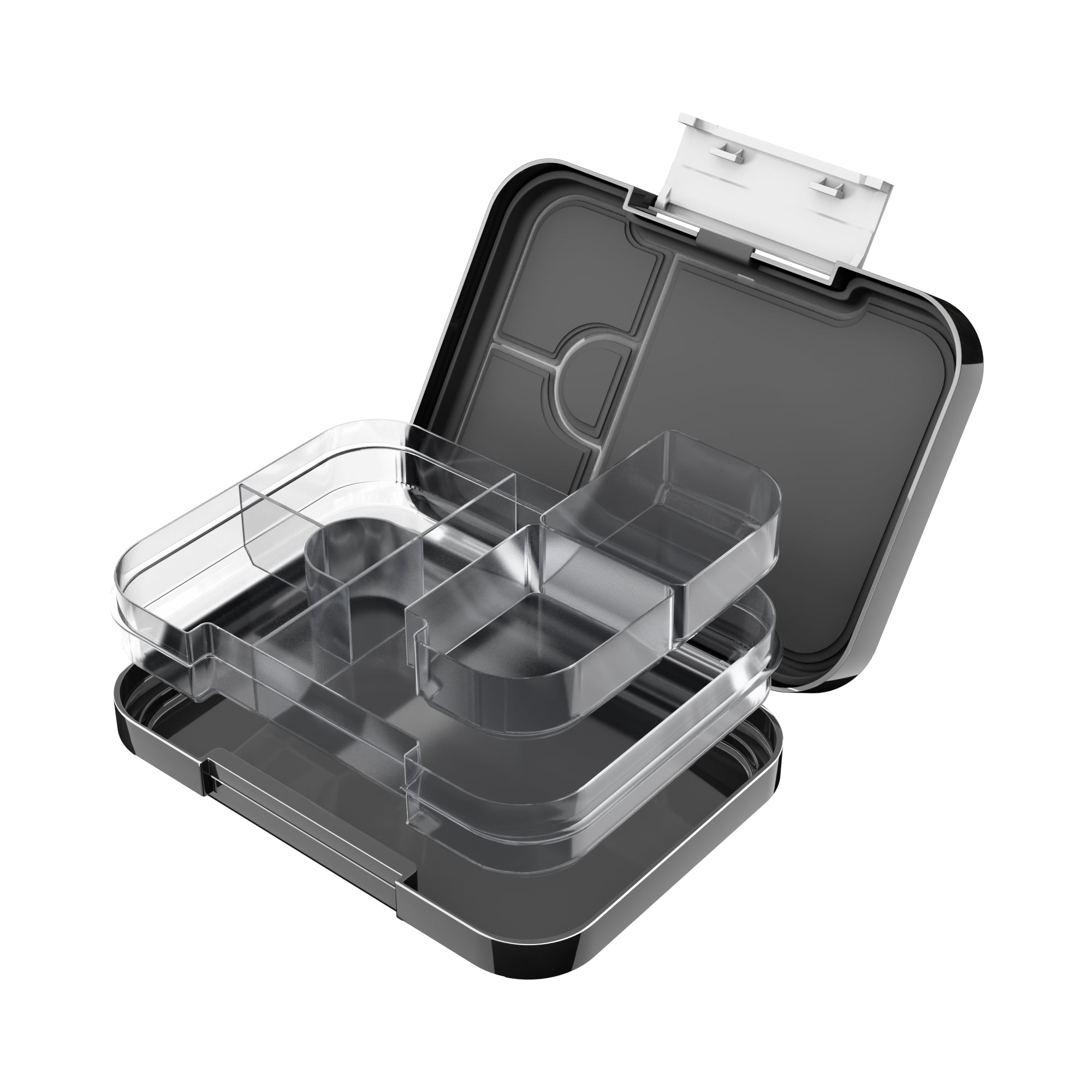 Vintage Racer Bento Lunchbox  – Midnight Asphalt Black – 6 Compartments