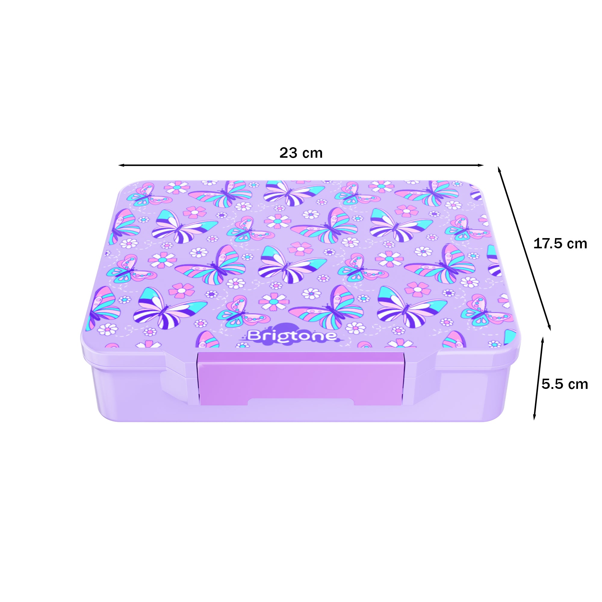 Butterfly Wishes Bento Lunchbox – Little Girl Purple – 6 Compartments