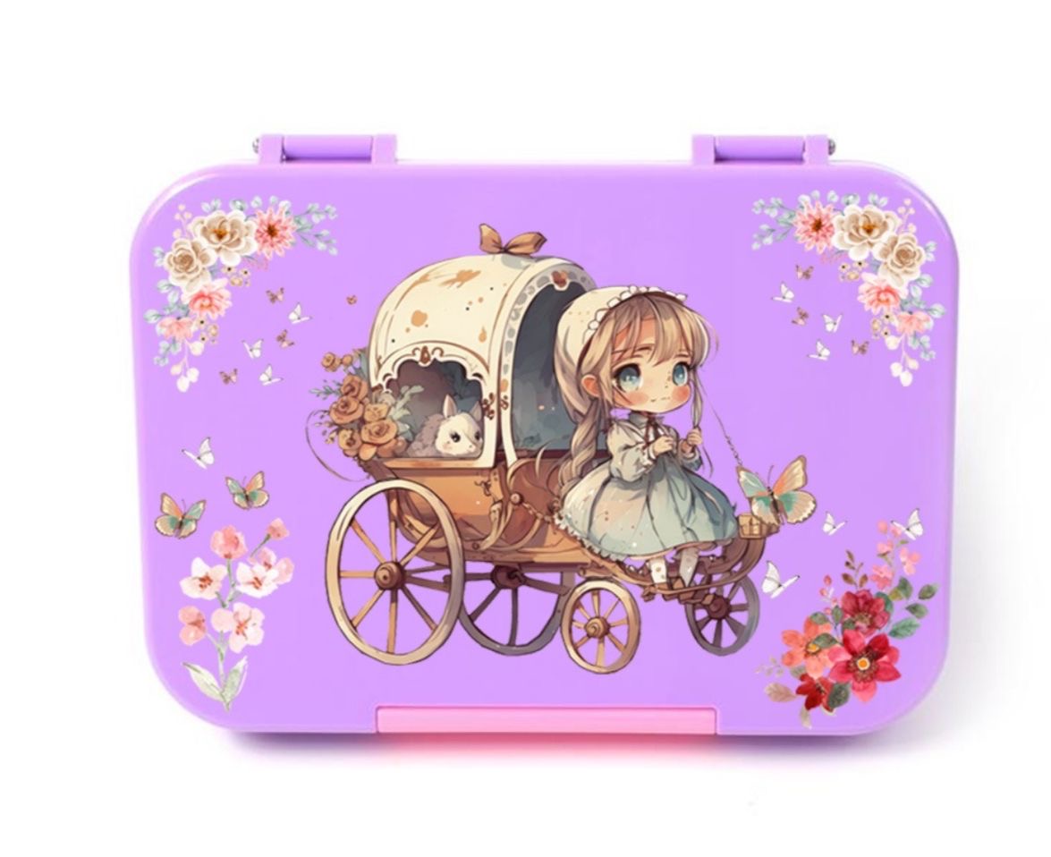Magical Dreamer Bento Lunchbox – Little Girl Purple – 6 Compartments