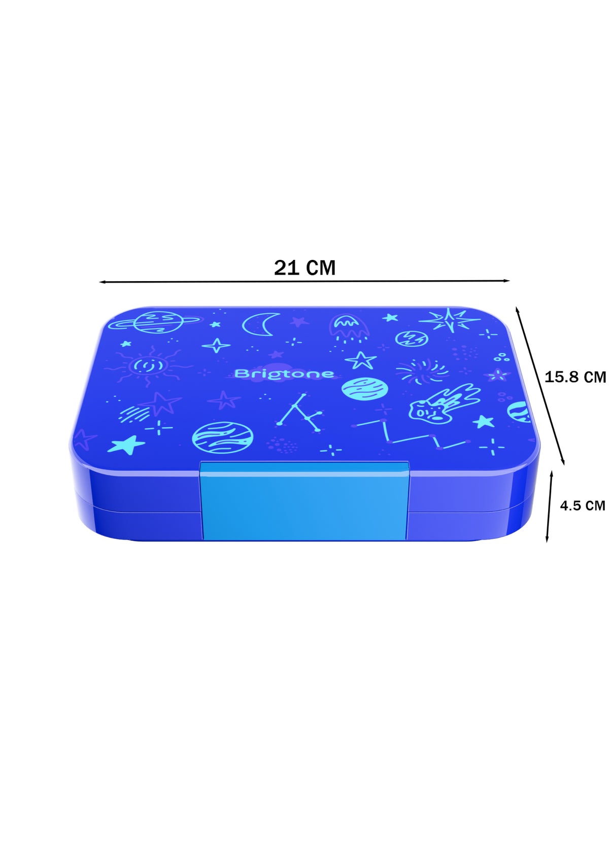 Galactic Explorer Bento Lunchbox – Outer Space Blue – 6 Compartments