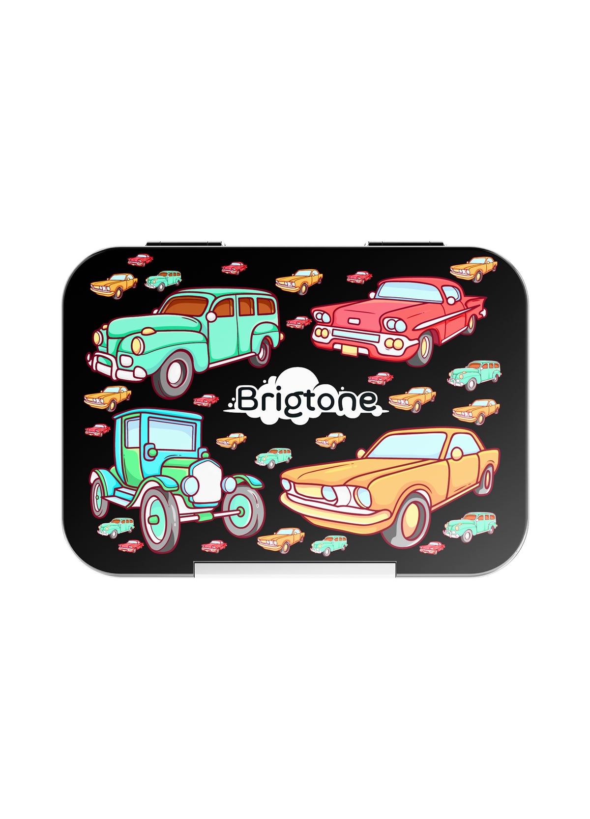 Vintage Racer Bento Lunchbox  – Midnight Asphalt Black – 6 Compartments