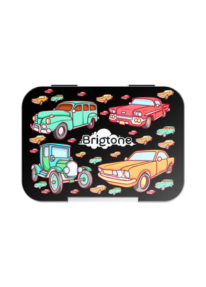 Vintage Racer Bento Lunchbox  – Midnight Asphalt Black – 6 Compartments