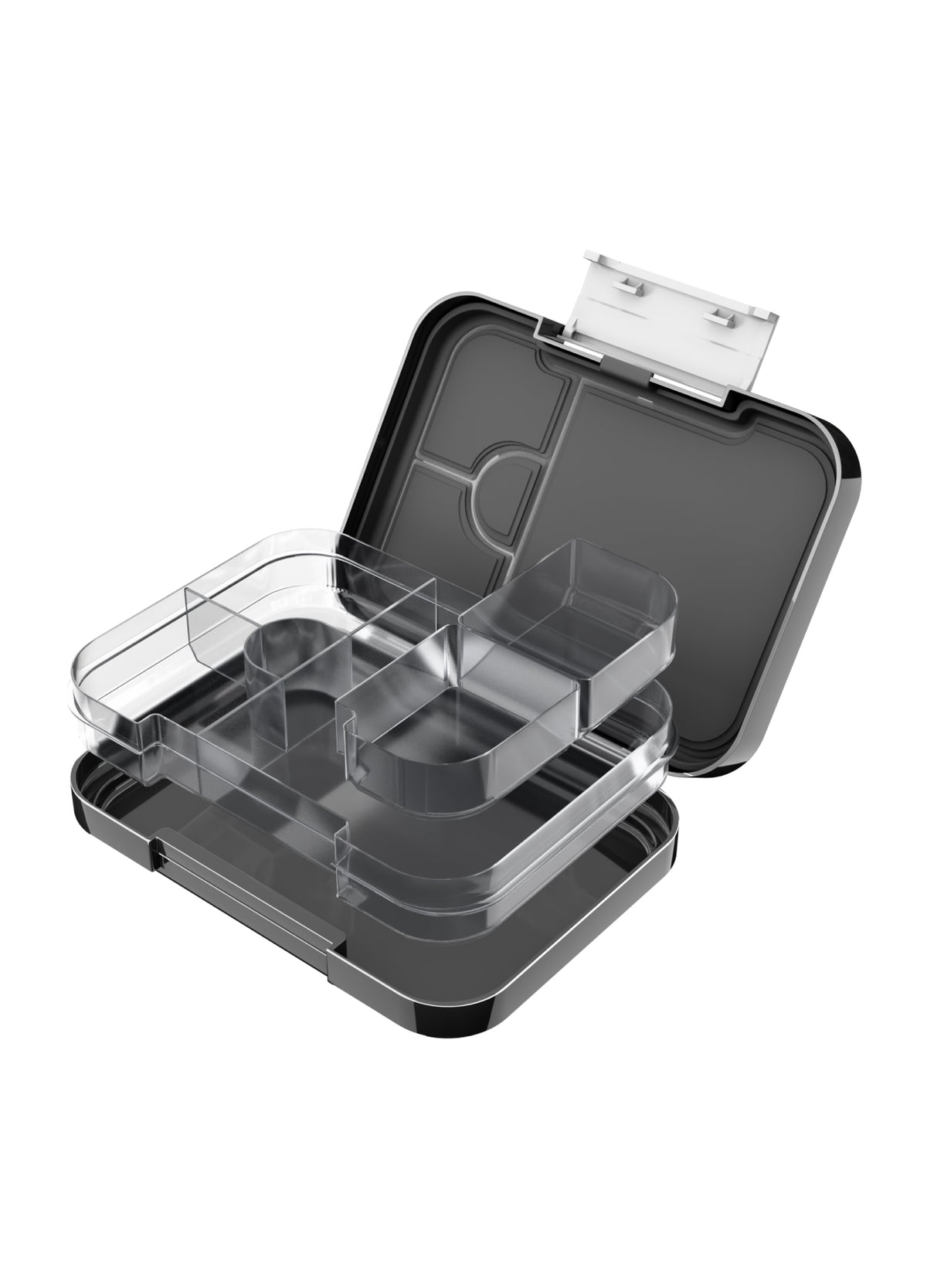 Vintage Racer Bento Lunchbox  – Midnight Asphalt Black – 6 Compartments