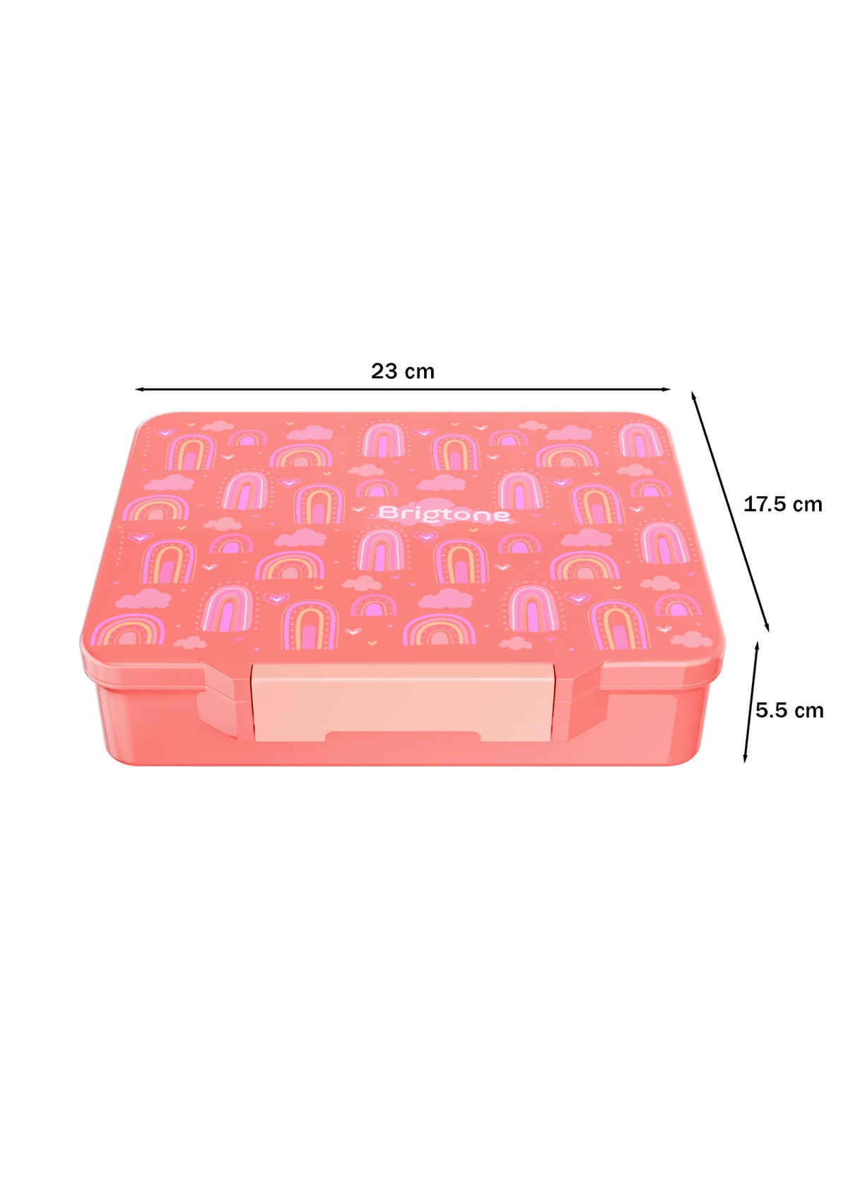 Rainbow Delight Bento Lunchbox – Twilight Petal Pink– 6 Compartments