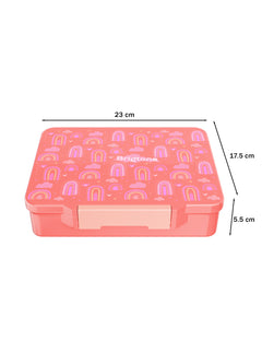 Rainbow Delight Bento Lunchbox – Twilight Petal Pink– 6 Compartments