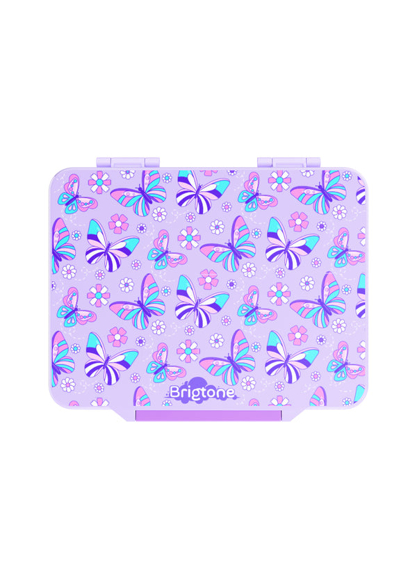 Butterfly Wishes Bento Lunchbox – Little Girl Purple – 6 Compartments