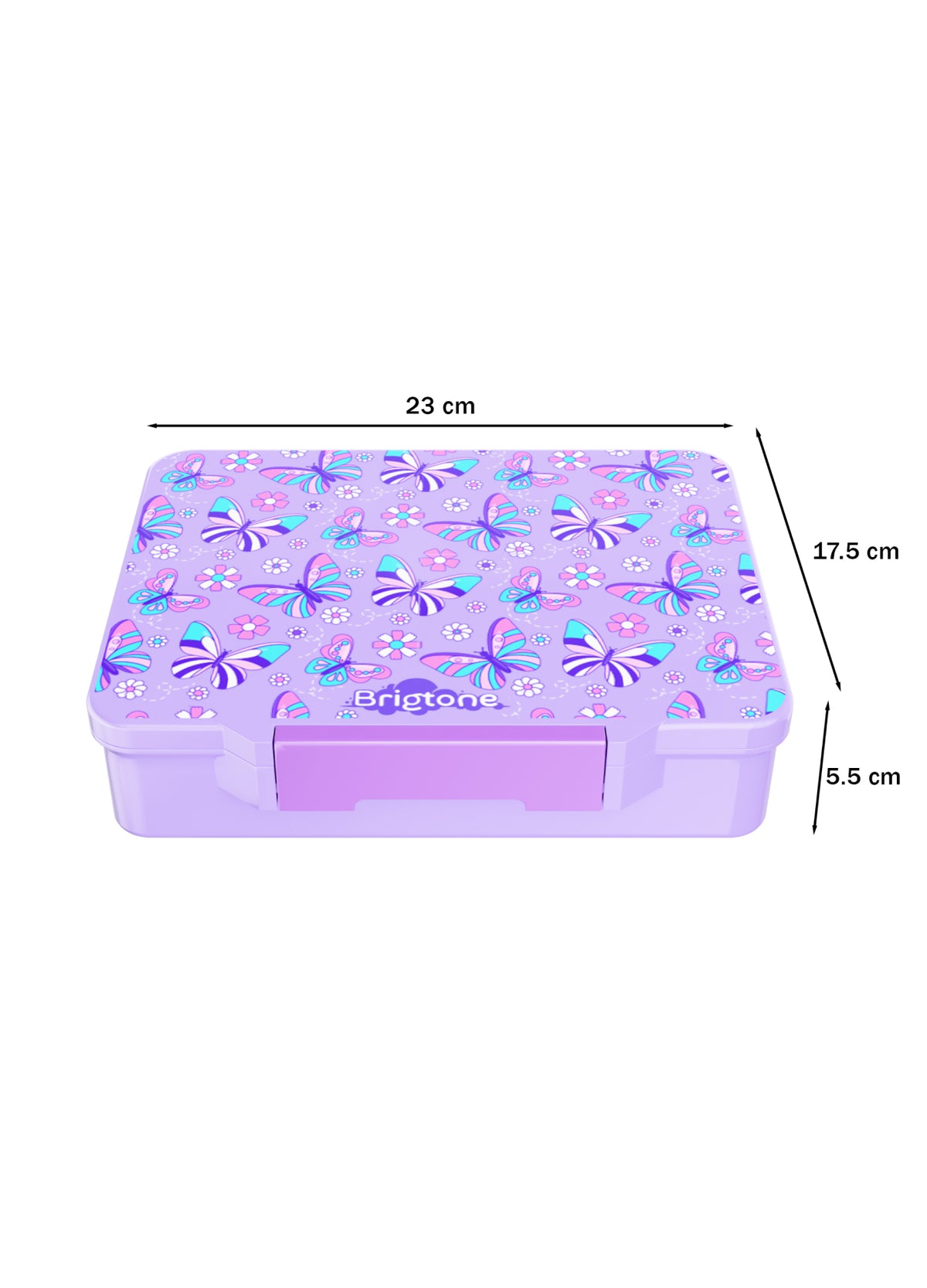 Butterfly Wishes Bento Lunchbox – Little Girl Purple – 6 Compartments